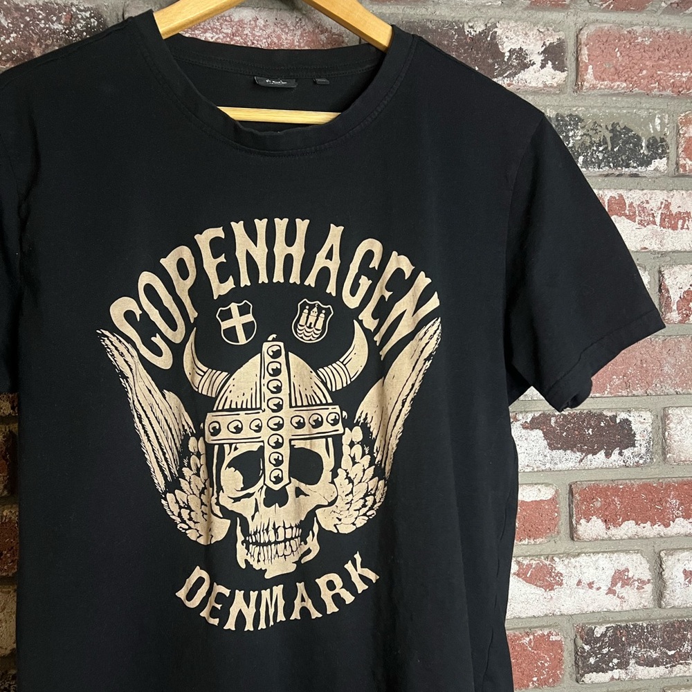 Men’s Vintage Copenhagen Denmark Viking Mythology Short Sleeve Tshirt 🇩🇰